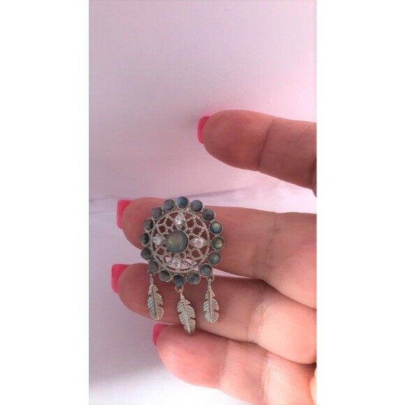 Labradorite Dream Catcher Pendant - Picture 3 of 5